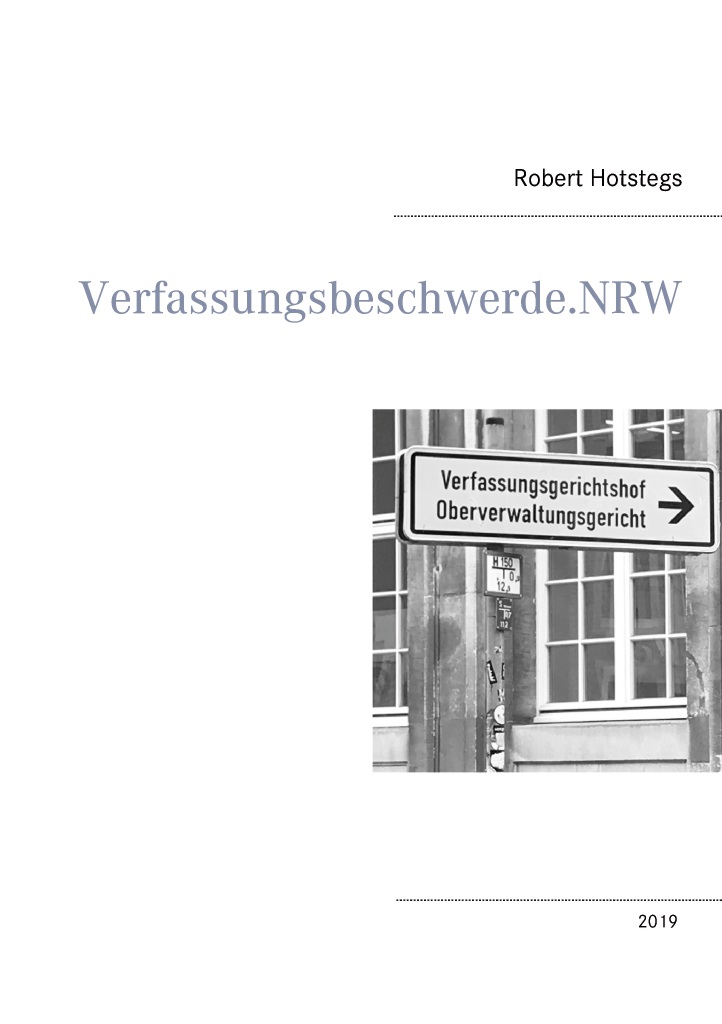 Neuerscheinung: Handkommentar „Verfassungsbeschwerde.NRW“ | Verfassungsrecht | Pressemitteilung 2019-04
